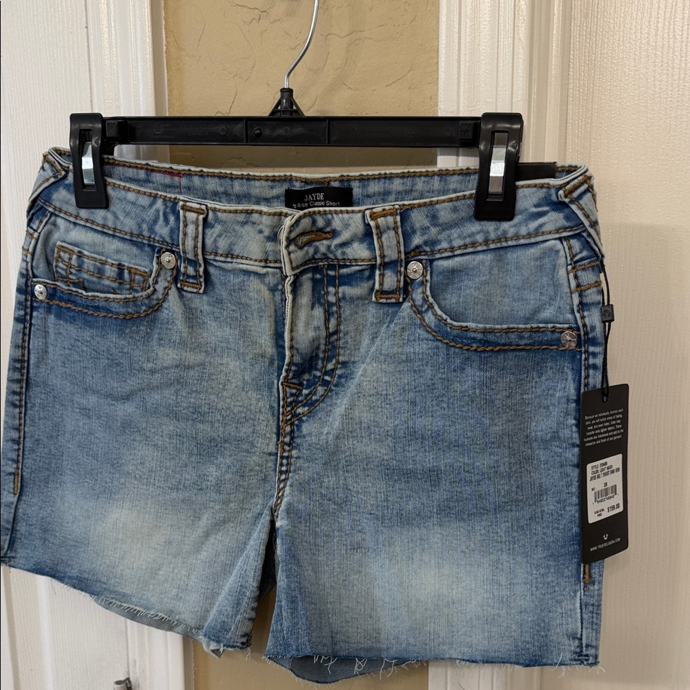 True Religion Light Blue Women's Denim Jean Shorts